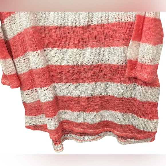 Motherhood Maternity Pink and White Striped Sweater Large - Picture 4 of 5